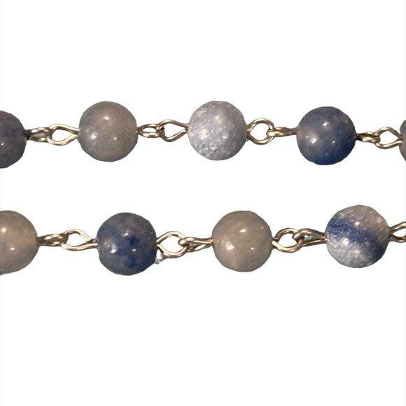 Blue Speckled St. Benedict Catholic Rosary - Picture 4 of 7